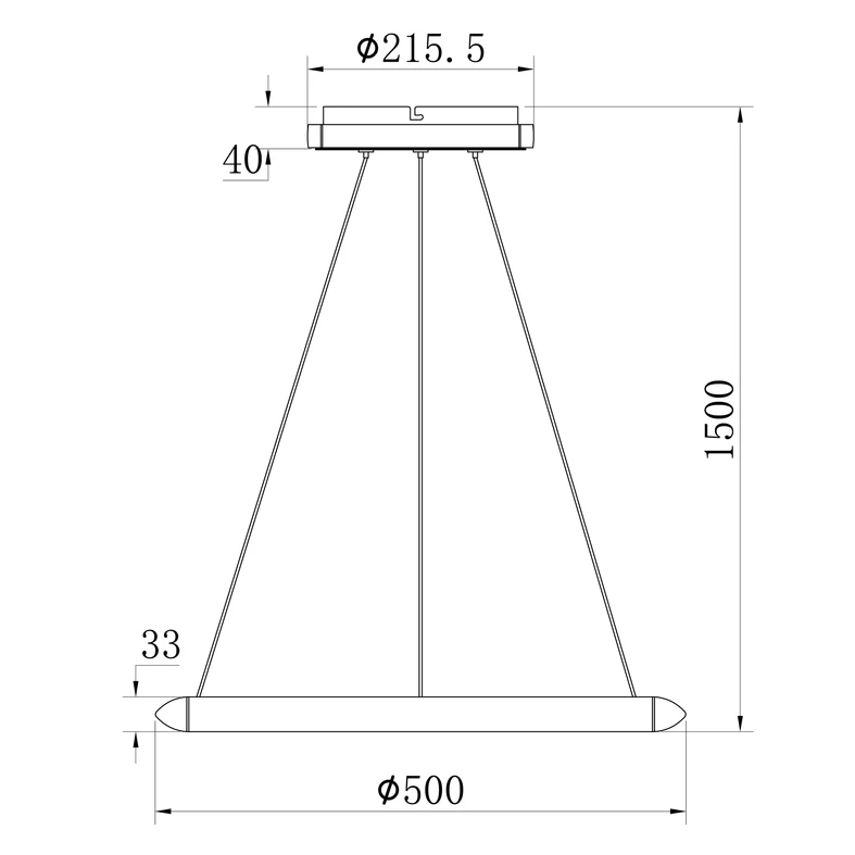 SAGA to lampa wisząca w kolorze szczotkowanego aluminium, pierścieniowa z wbudowanym modułem LED.