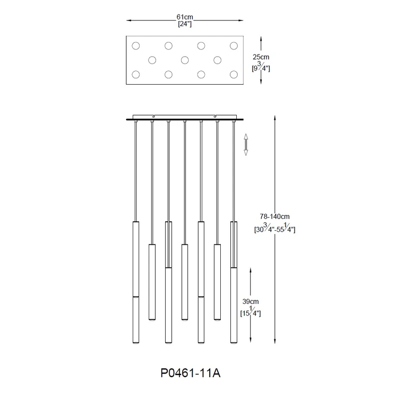 Lampa wisząca LOYA LED P0461-11A-B5SC