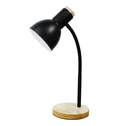 Lampa biurkowa jasne drewno czarny mat