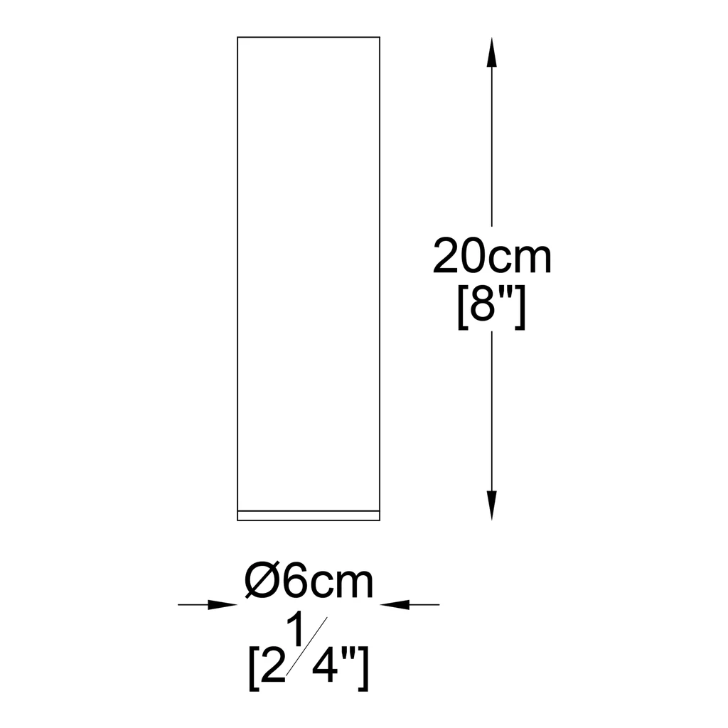 Lampa sufitowa tuba chrom LOYA 20 cm