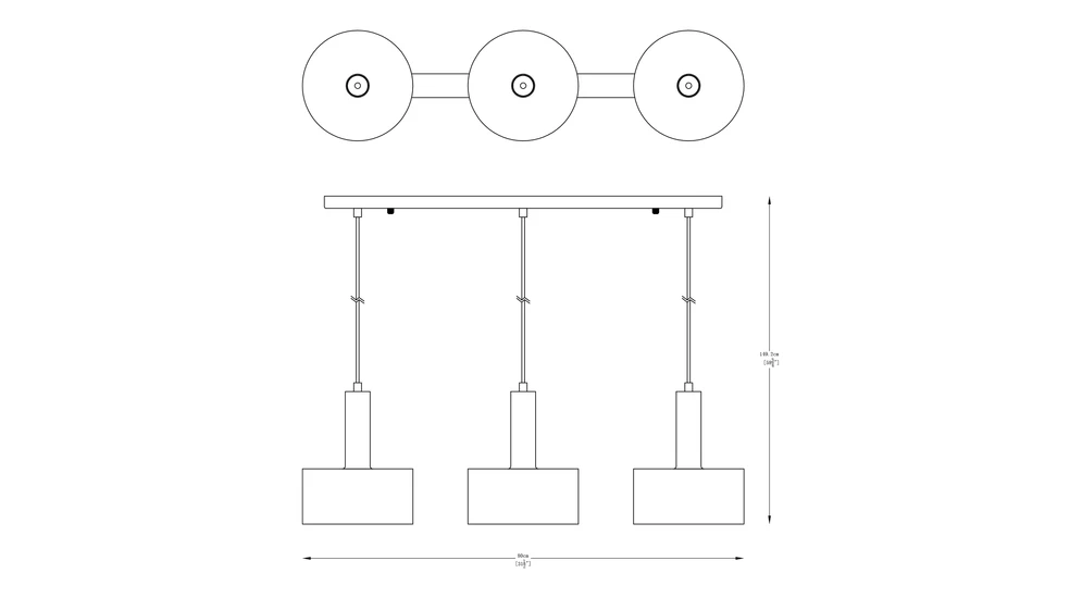 Lampa wisząca listwa czarno-złota LEO III