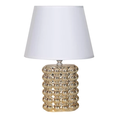 Lampa stołowa glamour złoto-biała 32,5 cm