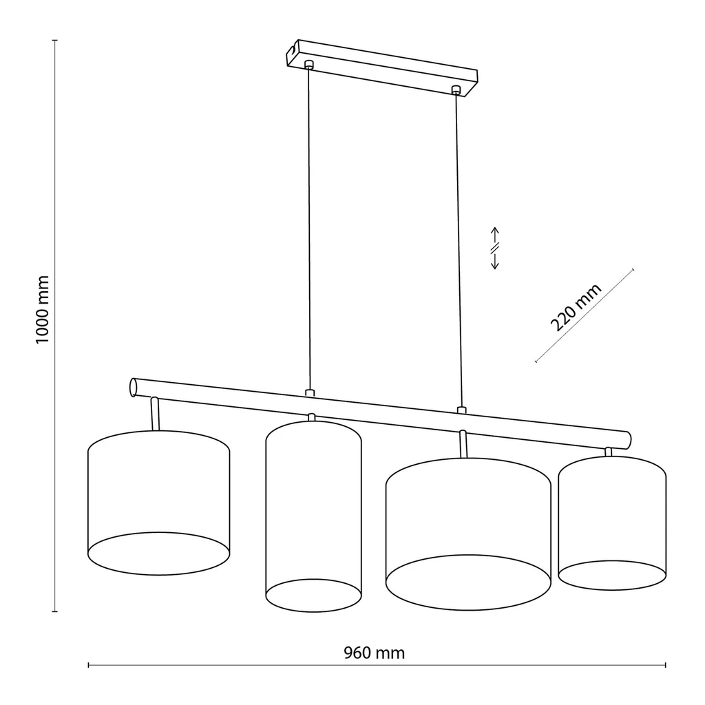 Lampa wisząca szara DEVA NATURE IV