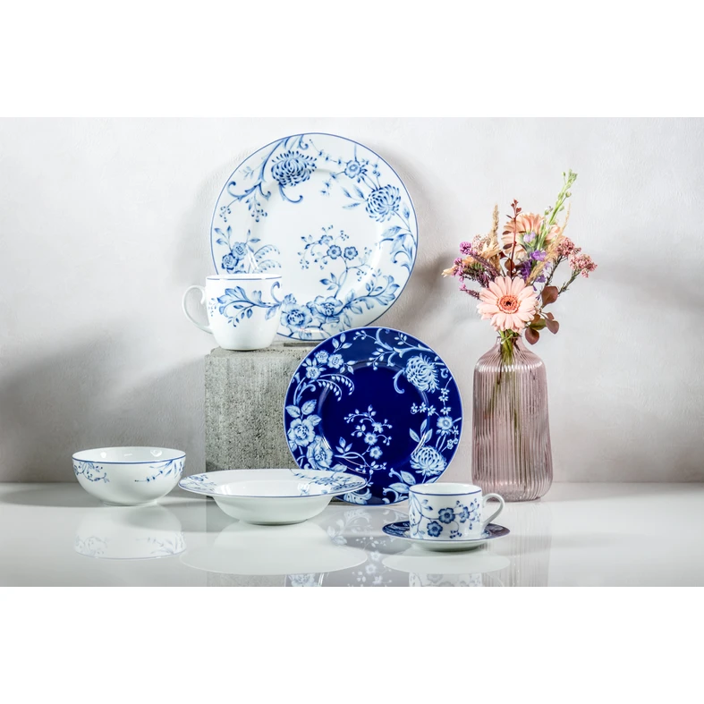 Talerz głęboki EVIA BLUE porcelana Bogucice 23,5 cm