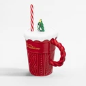 Kubek XMAS SHAKE z pokrywką i słomką