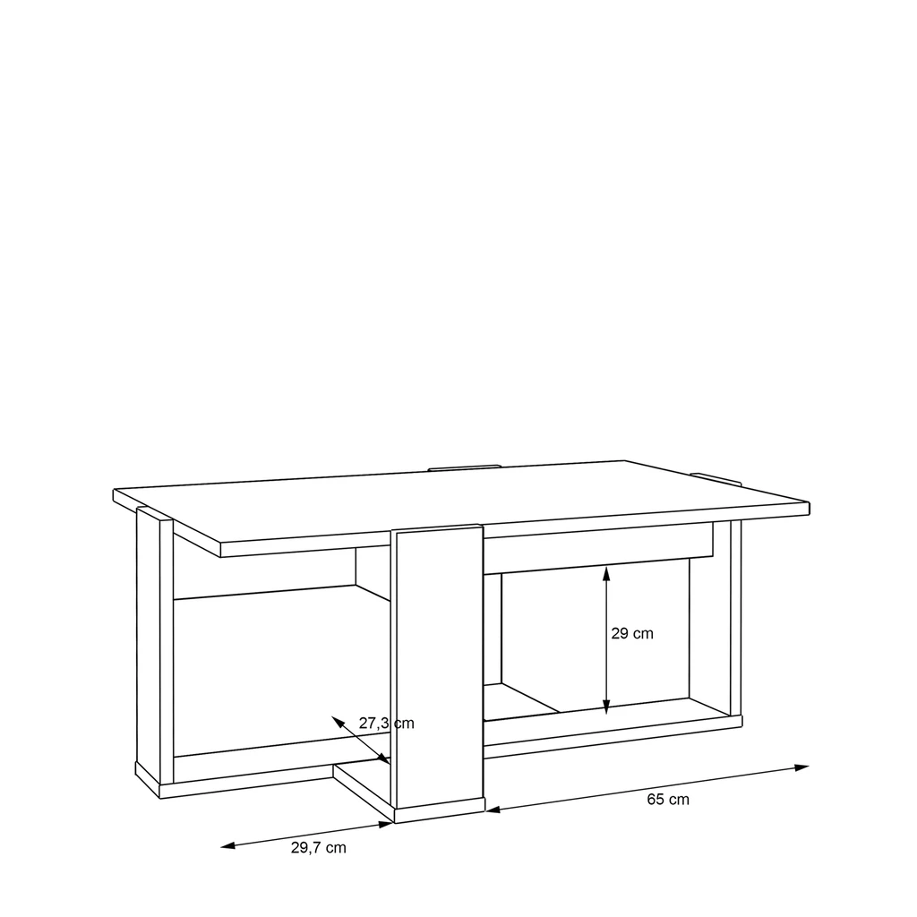 Stolik kawowy z białym blatem COFFEE TABLES