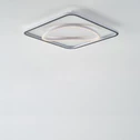 Plafon LED kwadratowy czarno-złoty LENS 50x50 cm