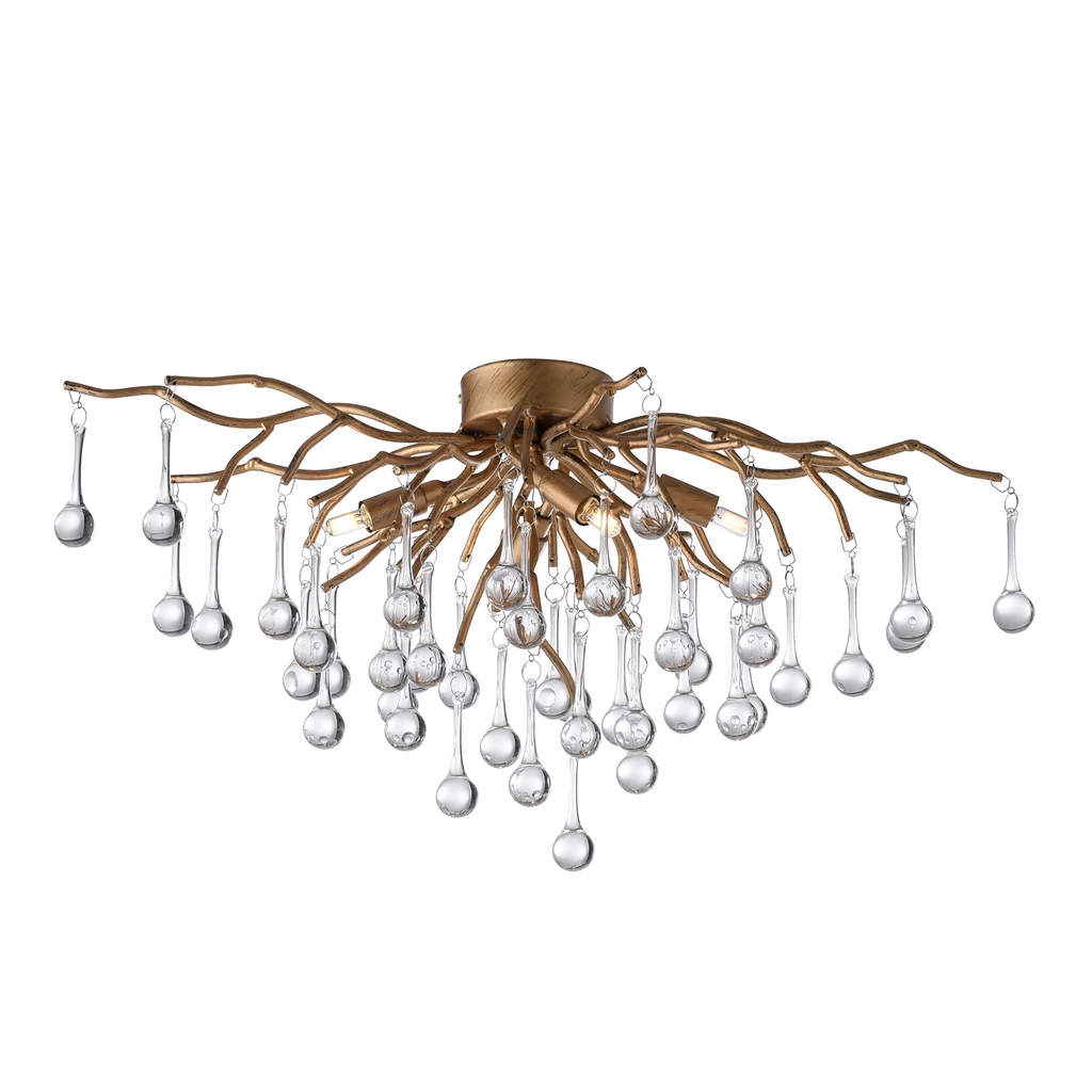 Lampa sufitowa miedziana ICICLE 30x60 cm