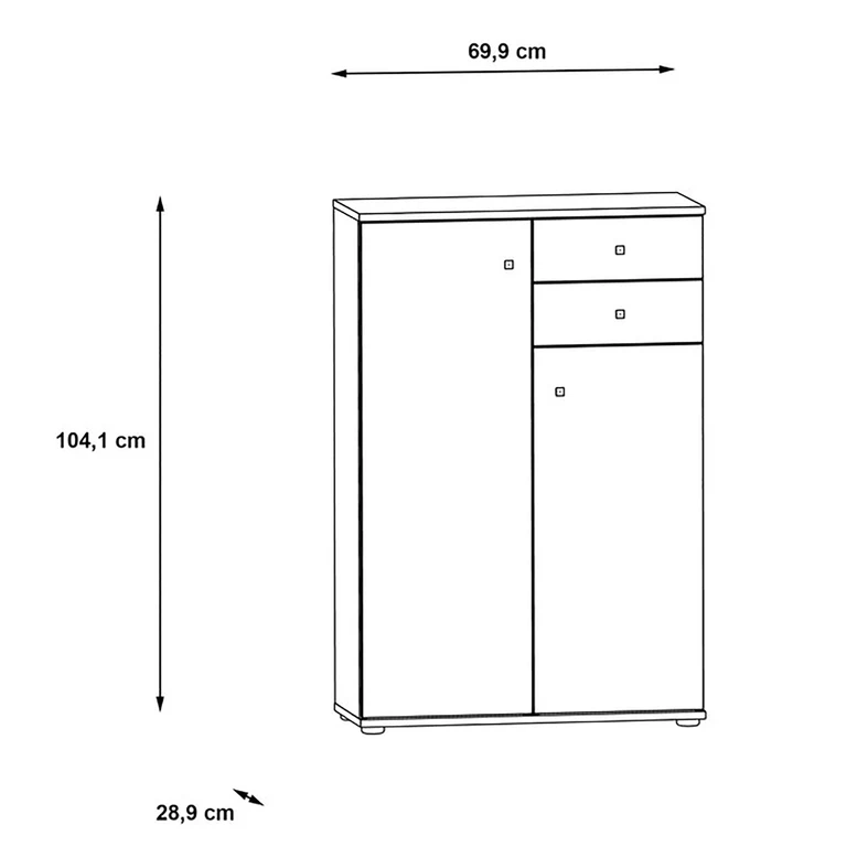 Komoda TEMUZZA 2D2S