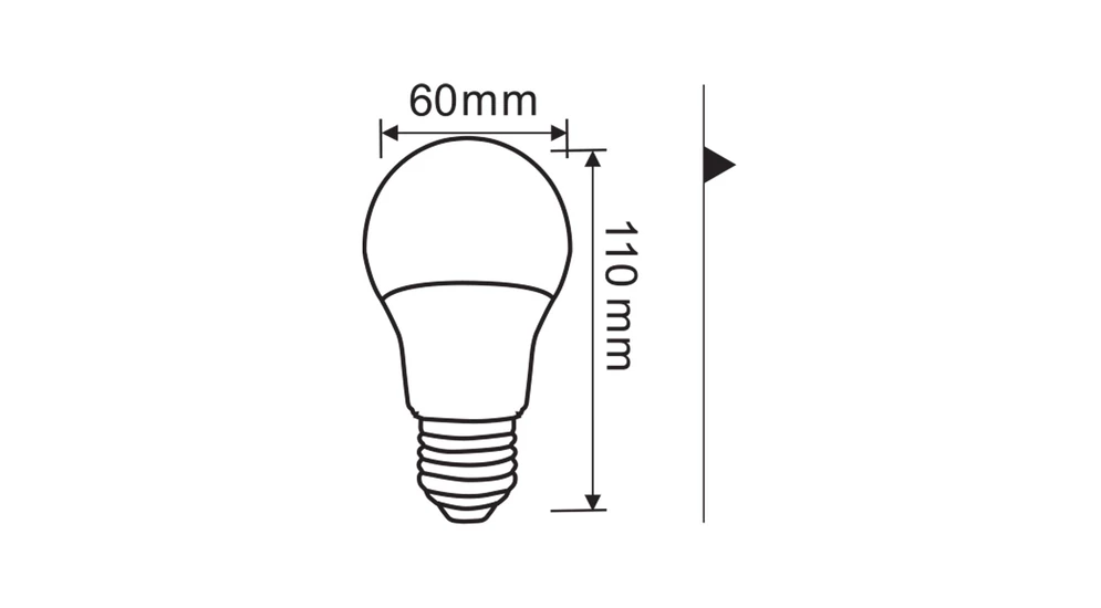 Żarówka LED E27 11W barwa ciepła ORO-ATOS-E27-A60-11W