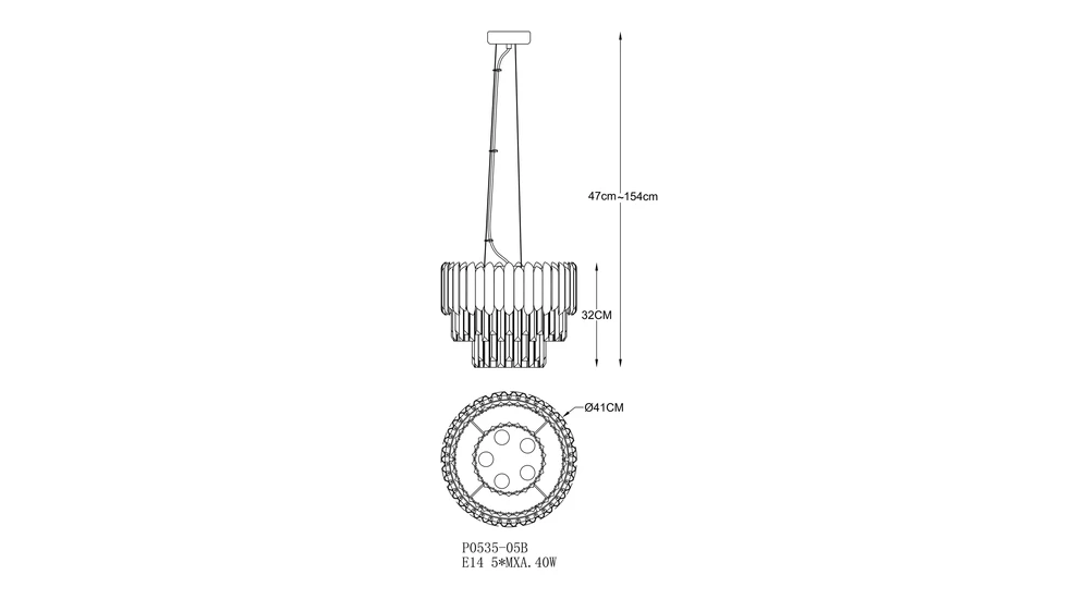 Lampa wisząca GLADIUS P0535-05B-F4AC