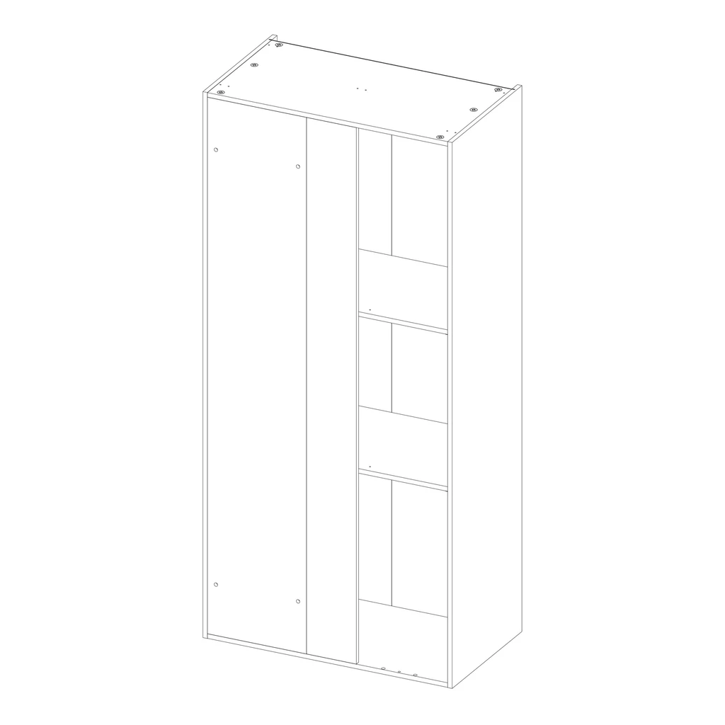 Korpus QUBIK słupek narożny 100x214,6 dębowy