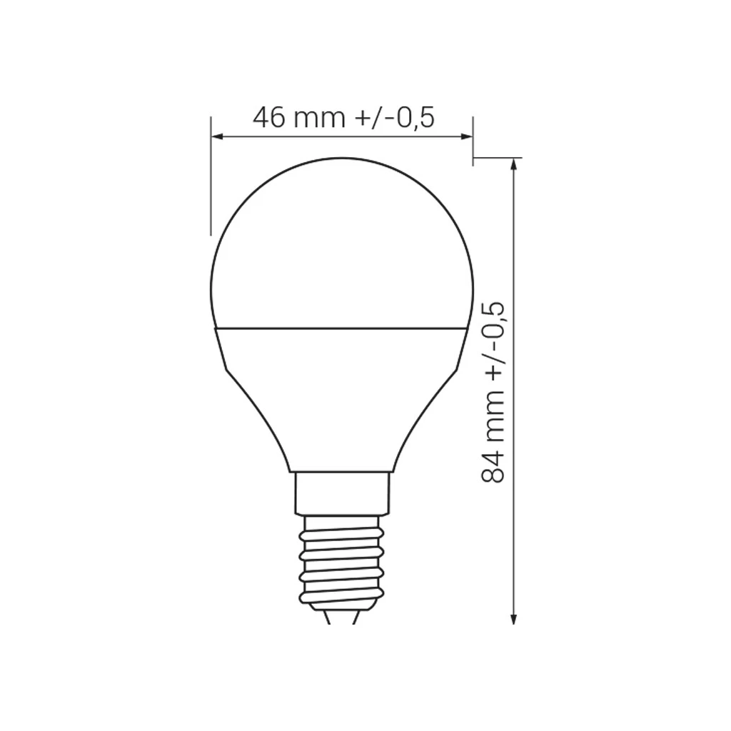 Żarówka LED E14 8W barwa neutralna ORO-E14-G45-TOTO-8W-DW