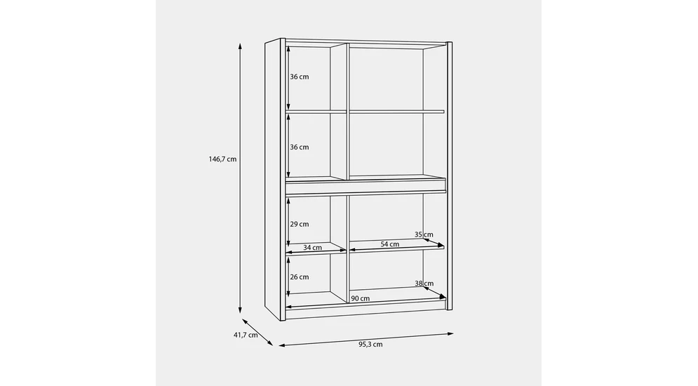 Komoda z oświetleniem OAK SQUERE 95,3 cm