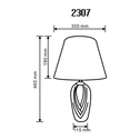 Lampa stołowa z abażurem zielono-biała 46,5 cm