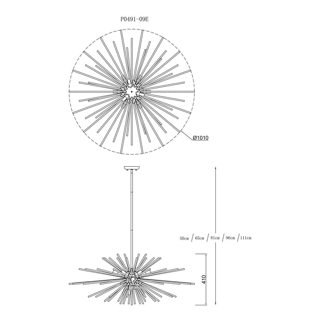 Lampa wisząca URCHIN P0491-09E-F7DY