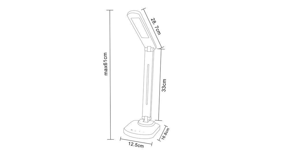 Lampa biurkowa LED 1601 czarna