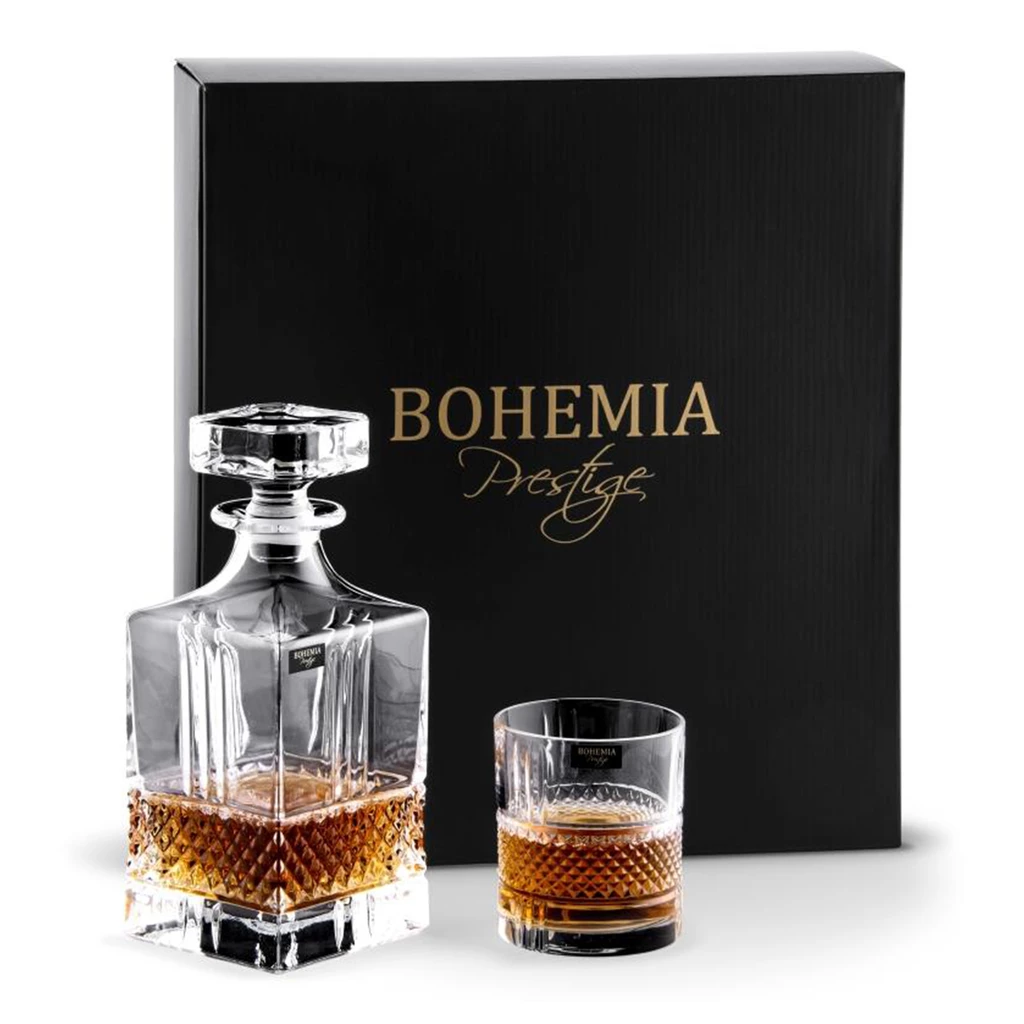 Zestaw do whisky BOHEMIA PRESTIGE ELEGANTE, 7 el.