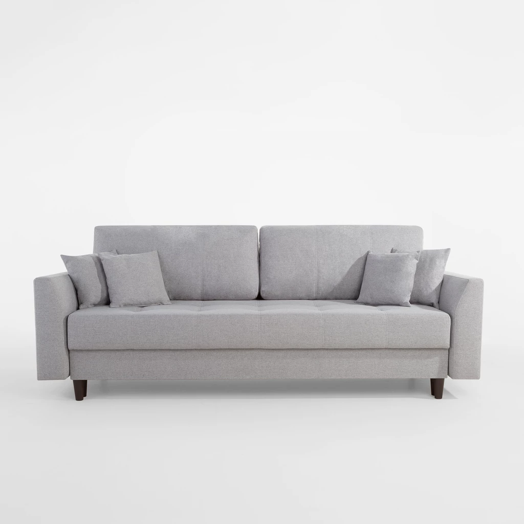 Sofa 3-osobowa jasnoszara DAVID NEW