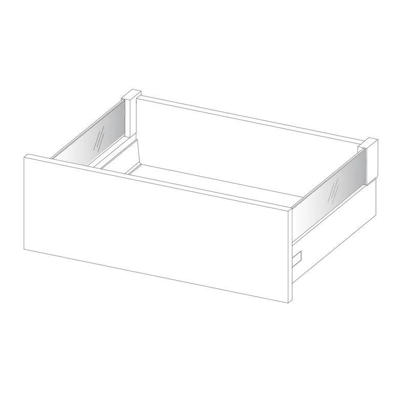 Szuflada INSIDE SYSTEM mini box wysoki 80 ap/szkło antracyt