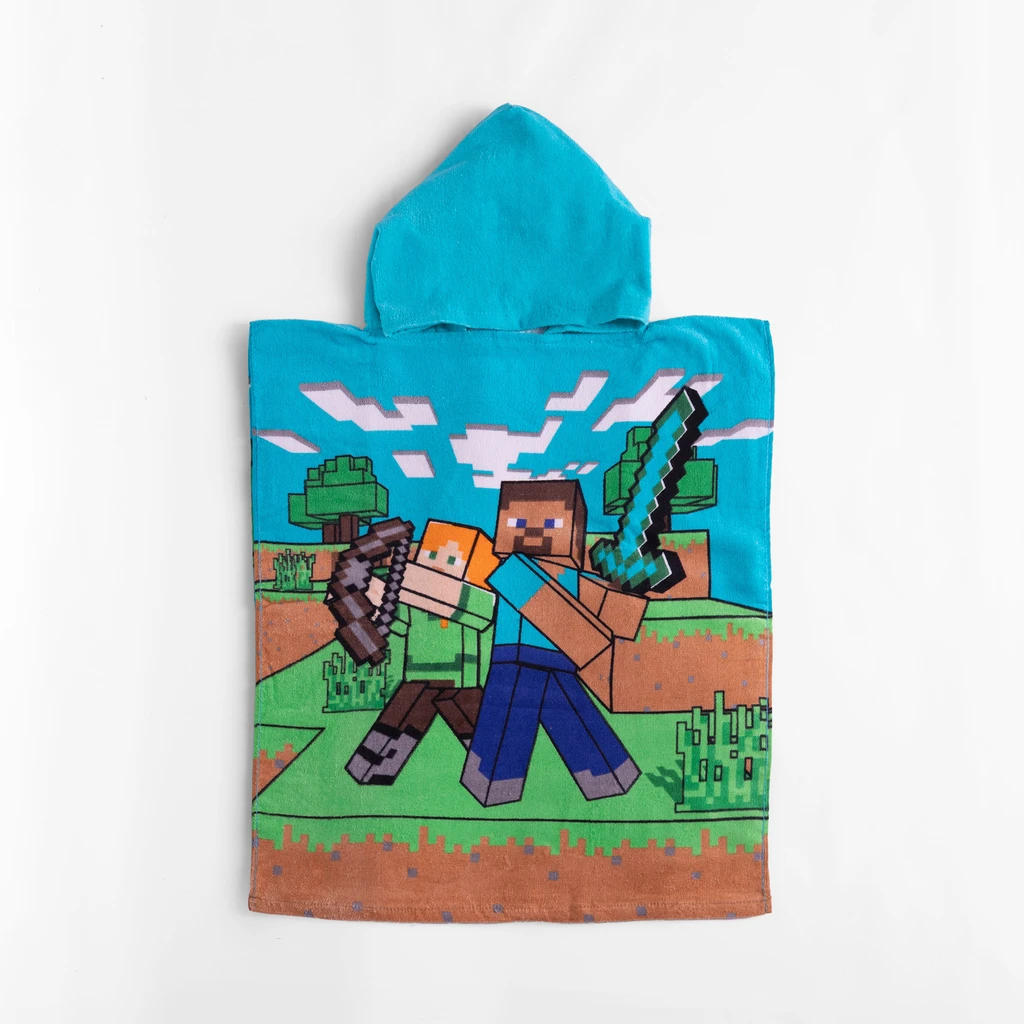 Poncho dla dziecka MINECRAFT 50x115 cm