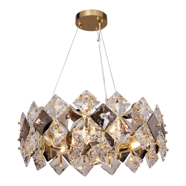 Lampa wisząca glamour złota TIARA