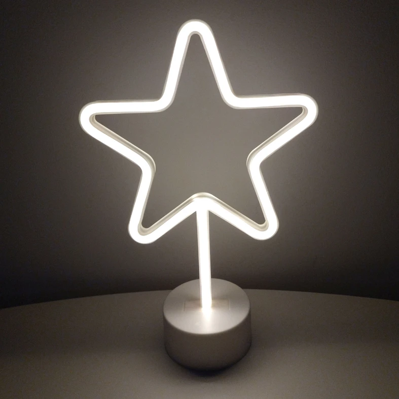 Lampa stołowa dekoracyjna LED NEON STAR