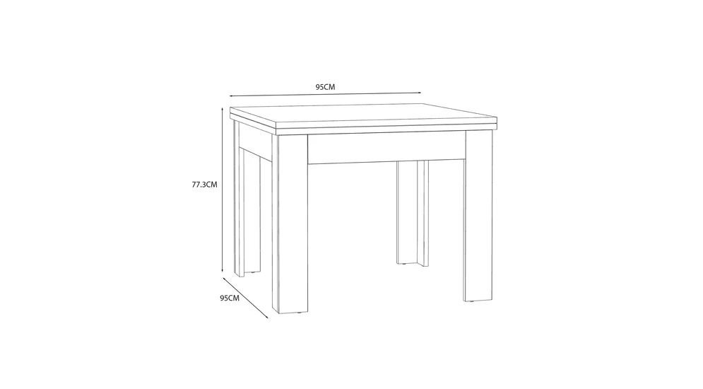 Stół rozkładany SANDWI 95