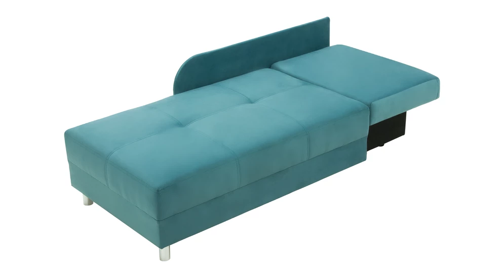 Sofa rozkładana niebiesko-żółta LETTO prawa