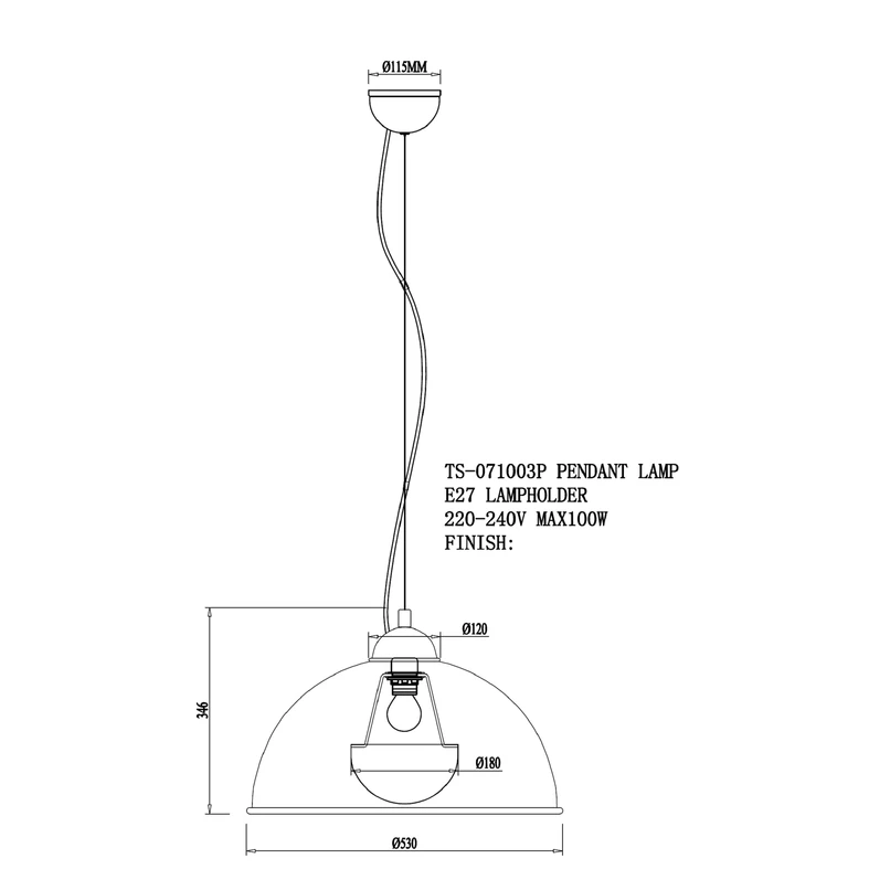 Lampa wisząca ANTENNE 1