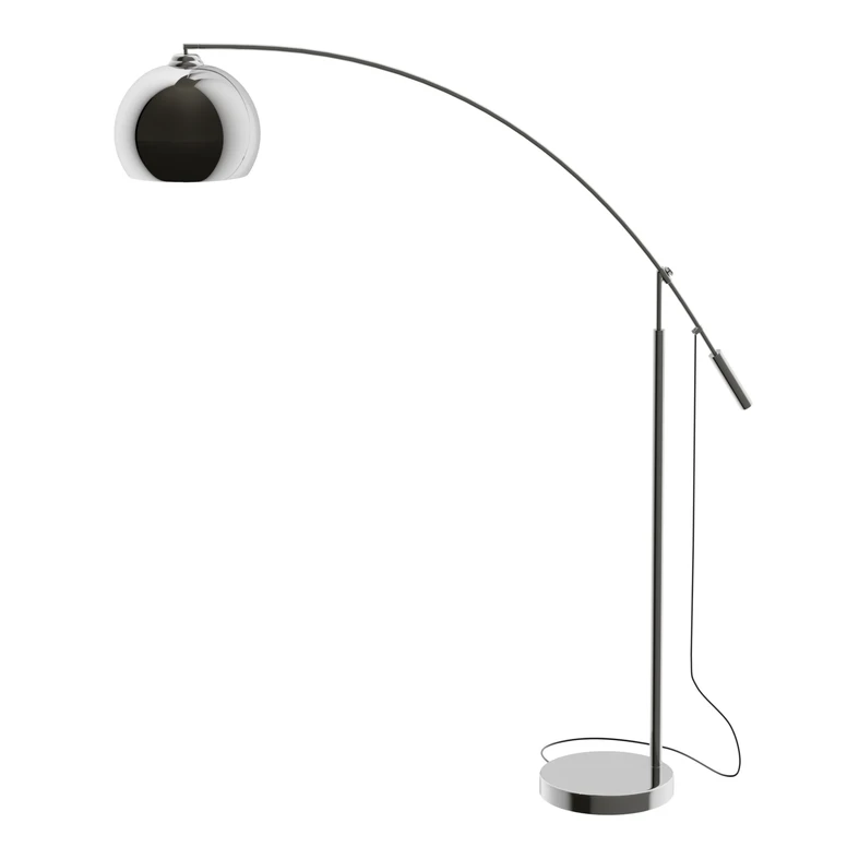 Lampa podłogowa do salonu łukowa chrom MANHATTAN