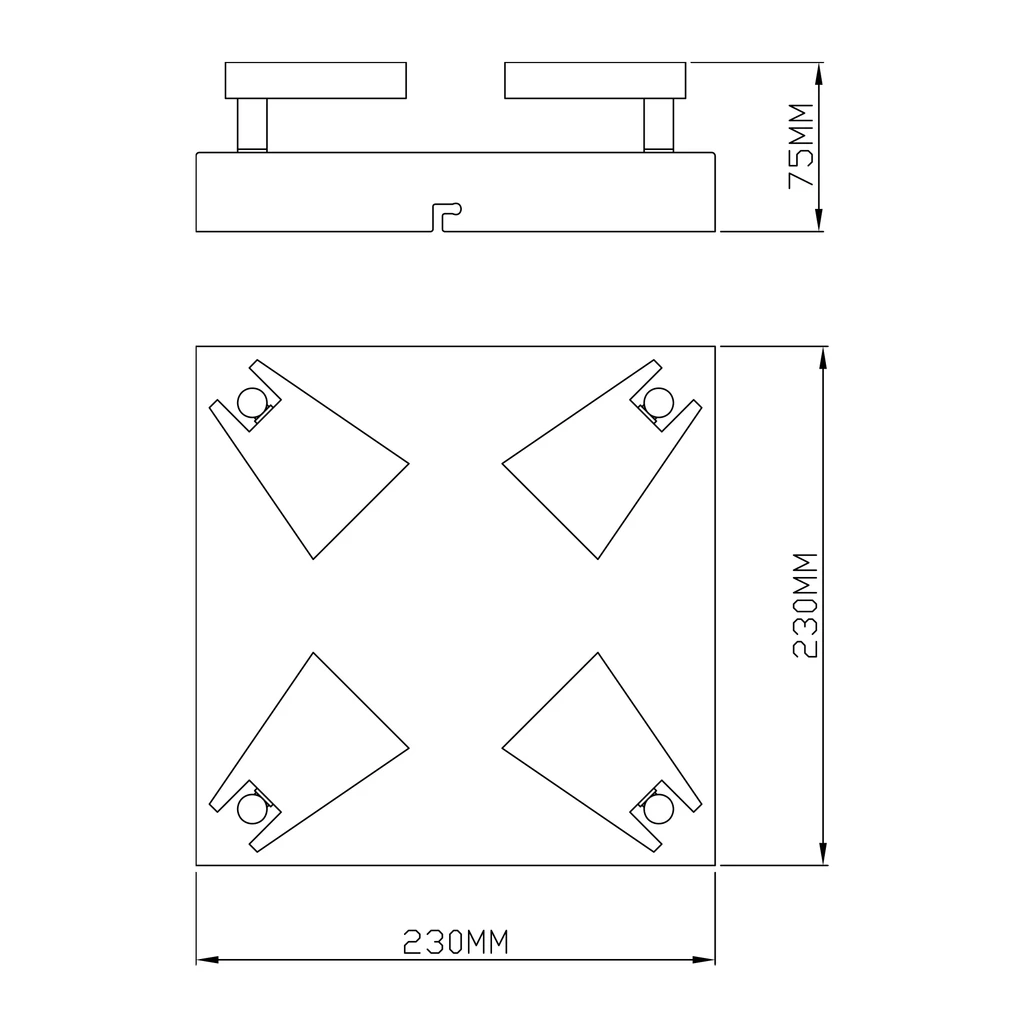 Lampa sufitowa LED biała SPAZIO