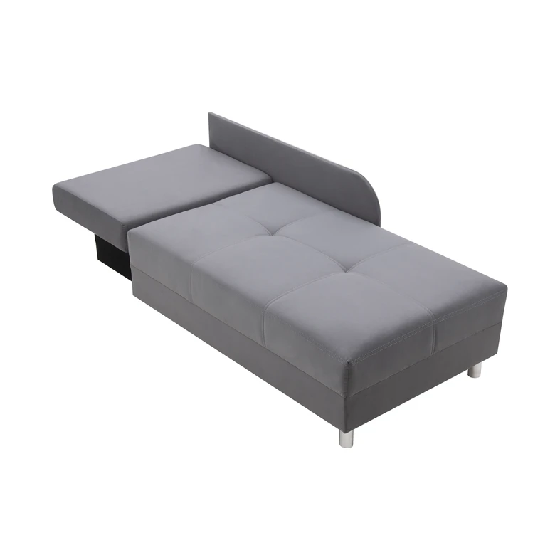 Sofa rozkładana szaro-różowa LETTO lewa