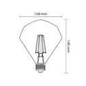 Żarówka ozdobna LED E27 4W barwa ciepła ORO-E27-DA108-FL-CRYSTAL-4W-WW