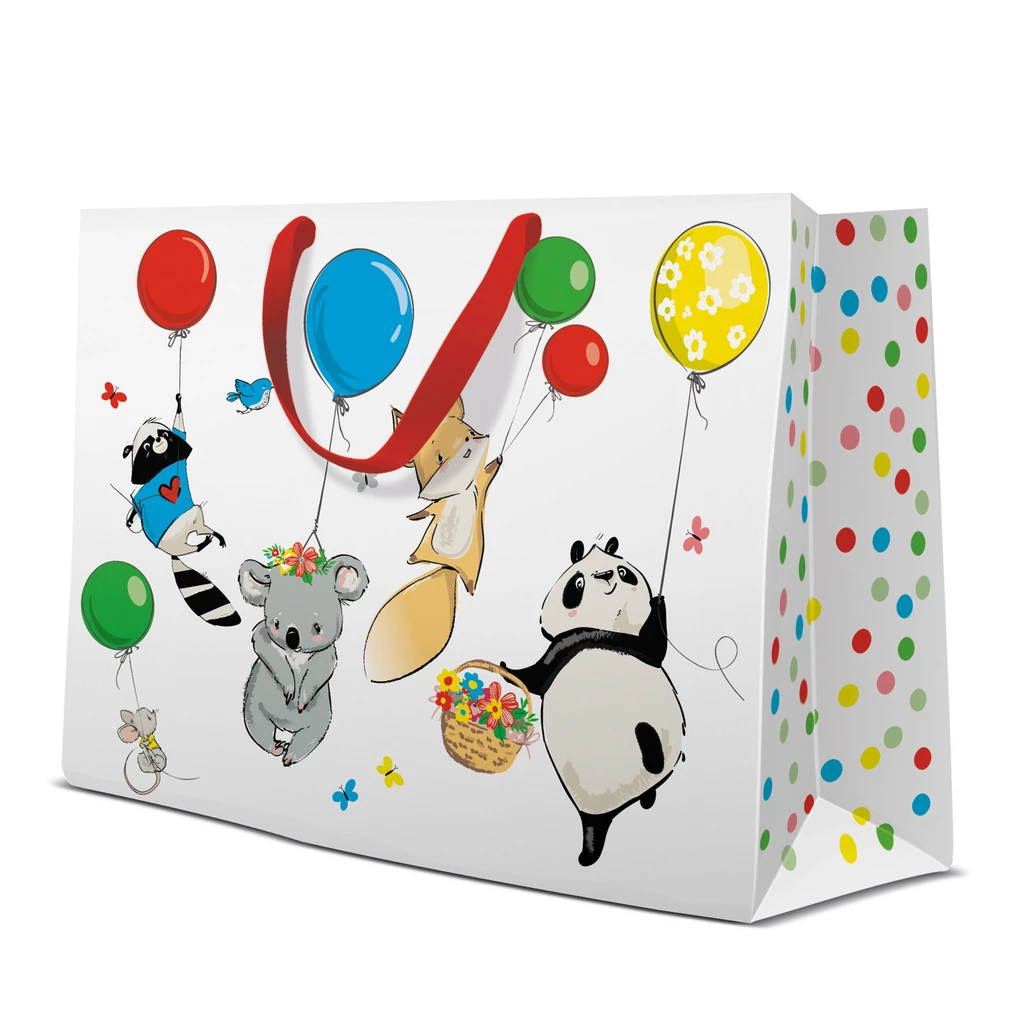 Torba prezentowa ANIMALS PARTY HORIZONTAL 33,5x26,5 cm