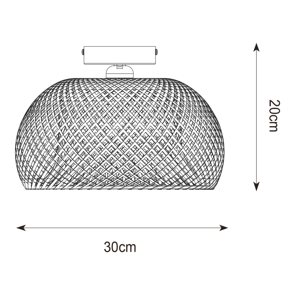 Lampa sufitowa boho bambus JUNO 30 cm