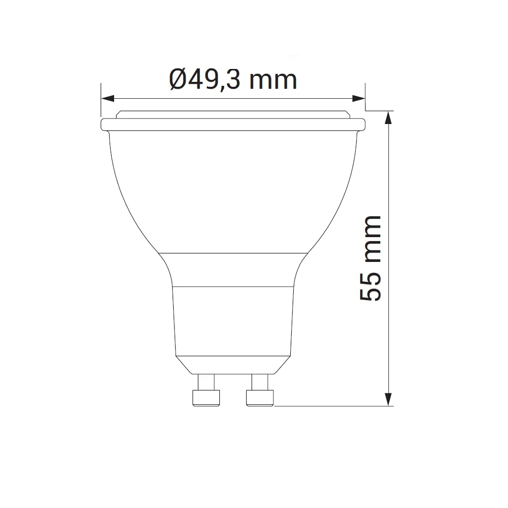 Żarówka LED GU10 4W barwa zimna ORO-GU10-TOTO-4W