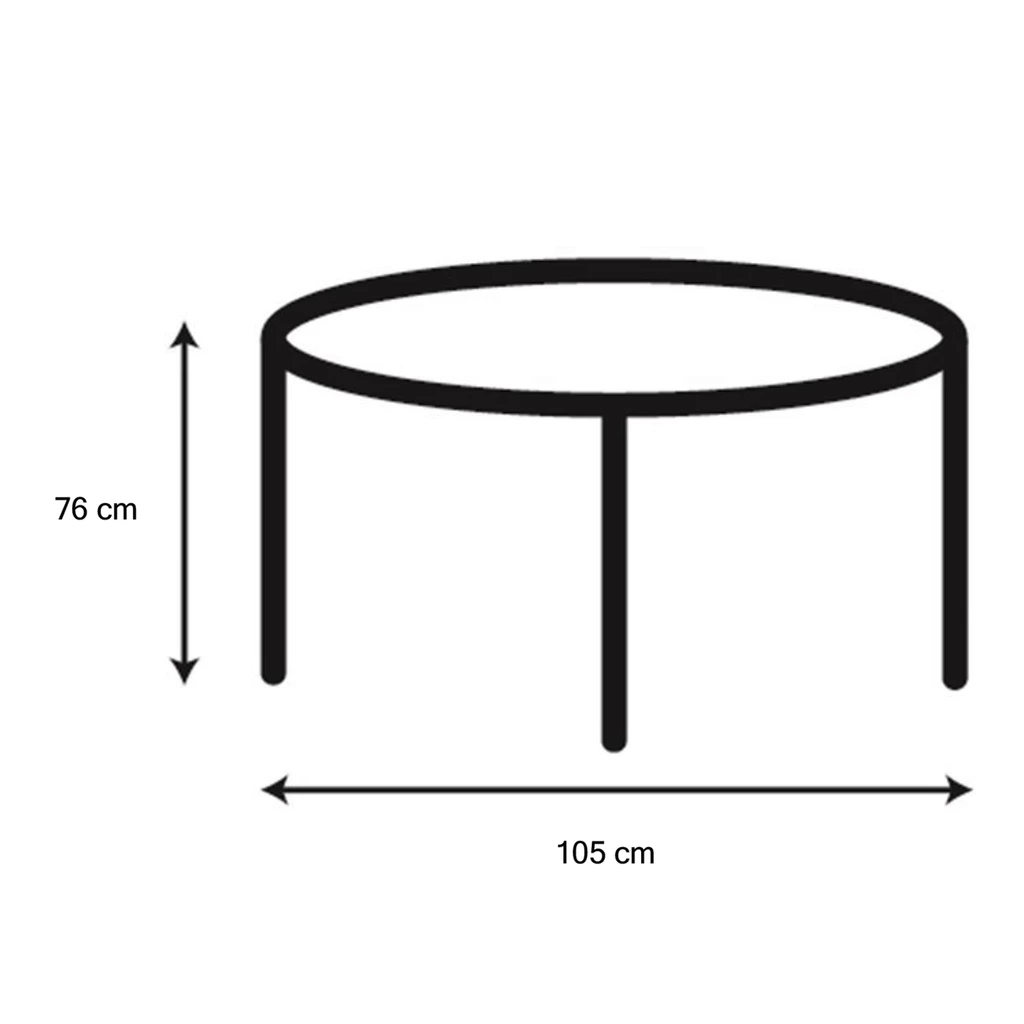 Stół okrągły drewniany czarny BLACKY 105 cm