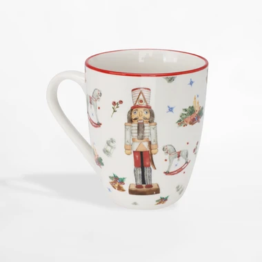 Kubek świąteczny z porcelany DZIADEK DO ORZECHÓW 320 ml