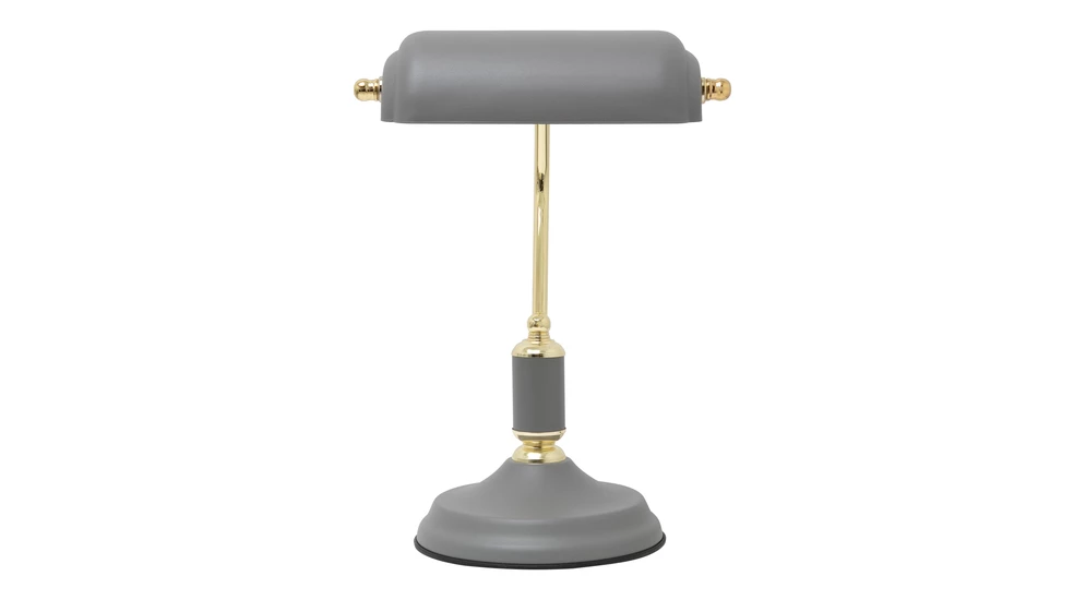 Lampa biurkowa retro szaro-złota ROMA