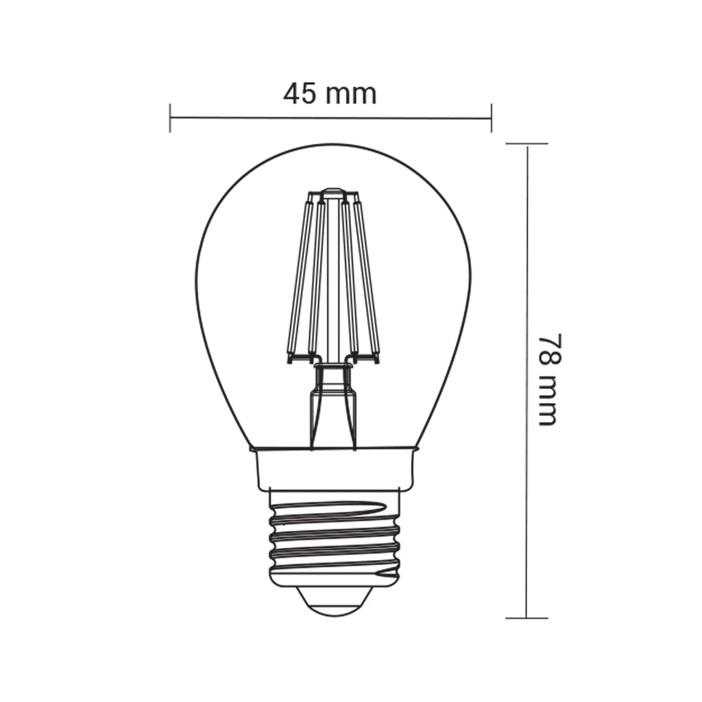 Żarówka LED E27 4W barwa neutralna ORO-E27-G45-FL-CLARO-4W