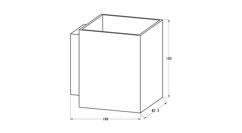 Czarny minimalistyczny kinkiet SOLA WL SQUARE