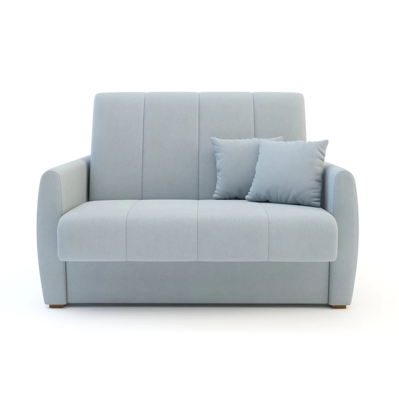 Mała sofa rozkładana błękitna DALIA