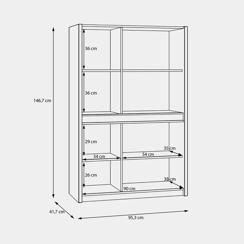 Komoda z oświetleniem OAK SQUERE 95,3 cm