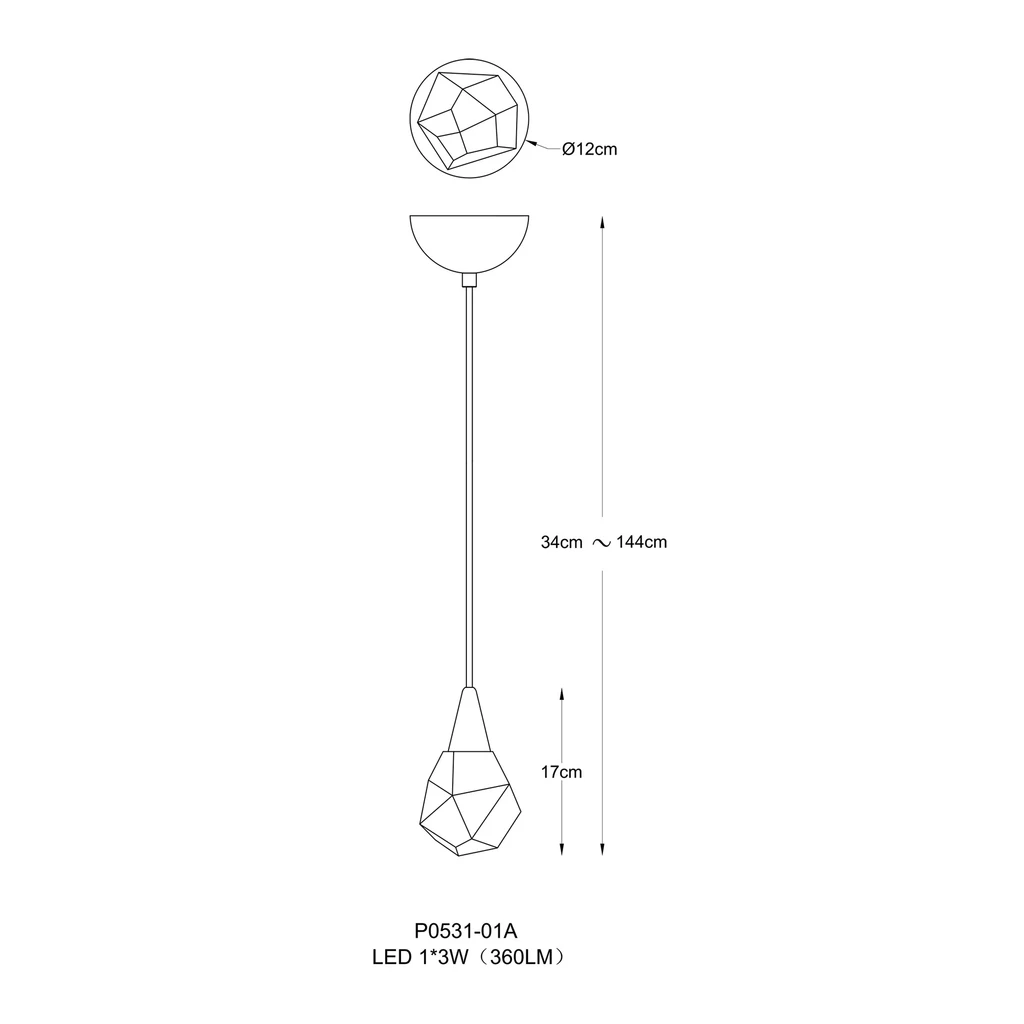 Lampa wisząca ORE P0531-01A-F4AC