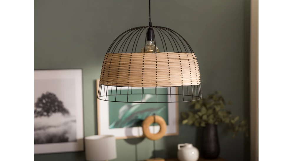 Lampa wisząca rattanowa BOHO 50 cm