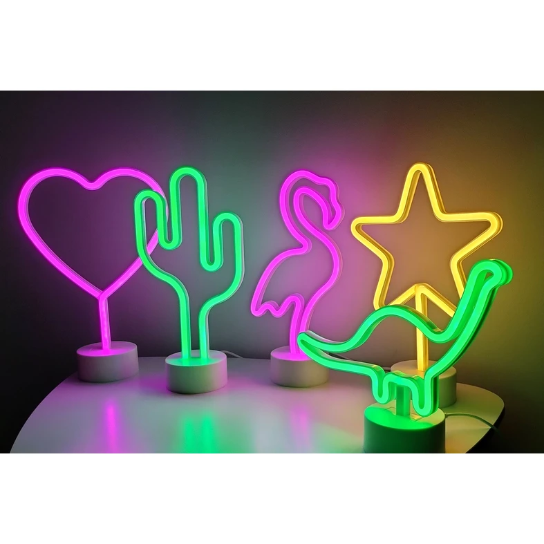 Lampa stołowa dekoracyjna LED NEON HEART