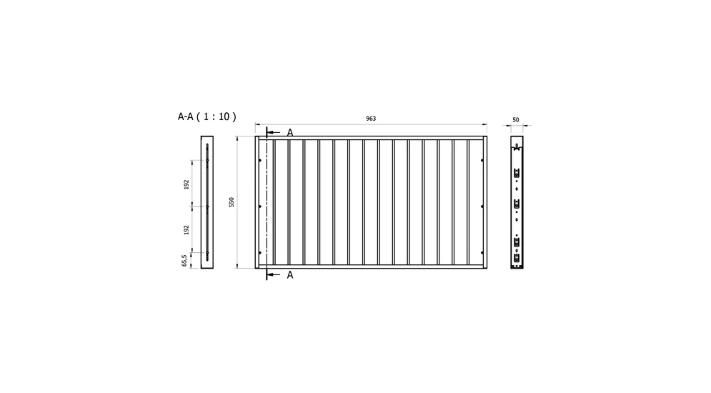 WIRE wieszak na spodnie do szaf ADBOX 100 cm 