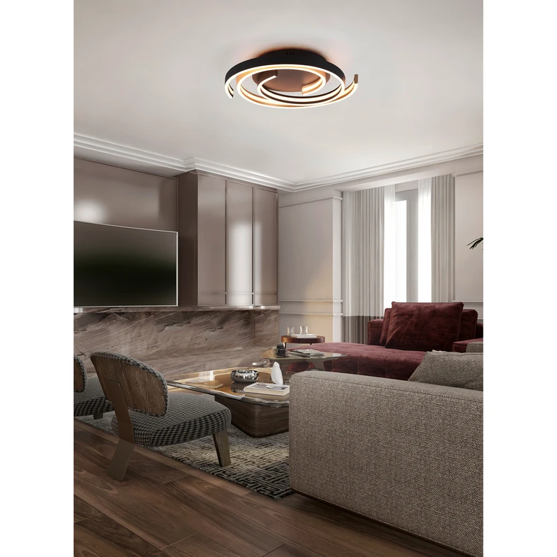 Lampa sufitowa LED 58W czarno-złota CAYA