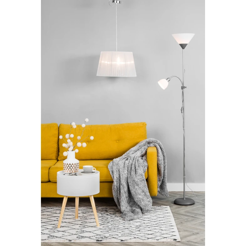 Lampa podłogowa E14 E27 podstawa szara